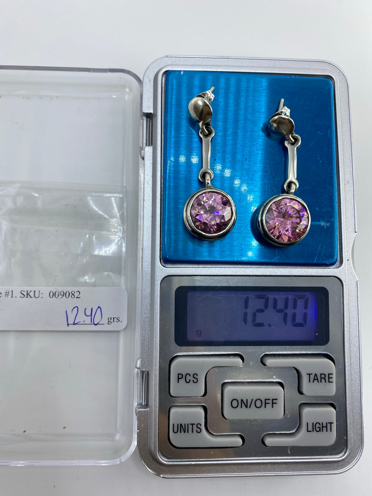 Aretes de Plata con Circonia Rosa — Taxco 925 — foto 6