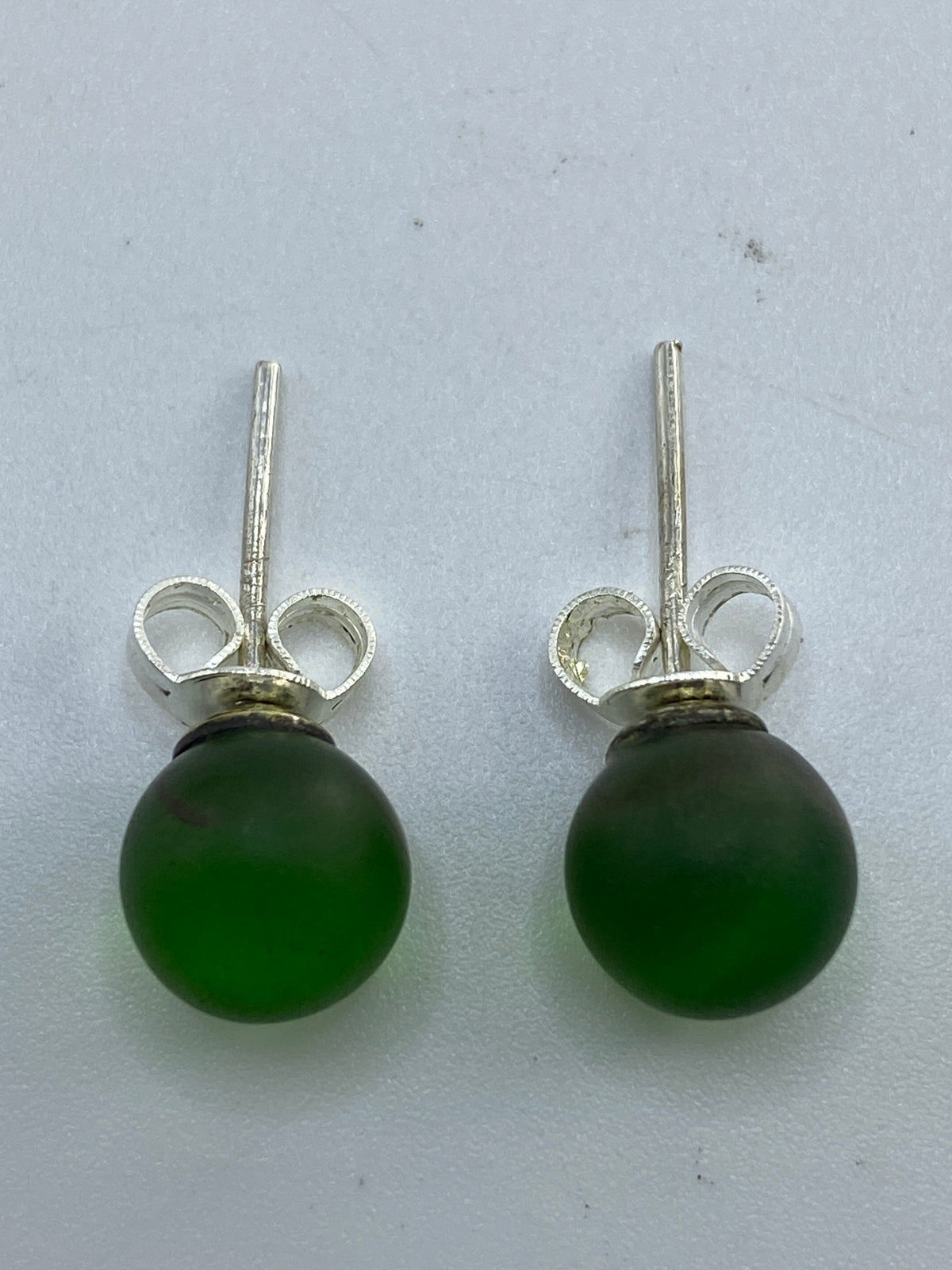 Aretes de Plata con Piedra Verde — Taxco 925 — foto 5