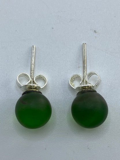 Aretes de Plata con Piedra Verde — Taxco 925 — foto 5