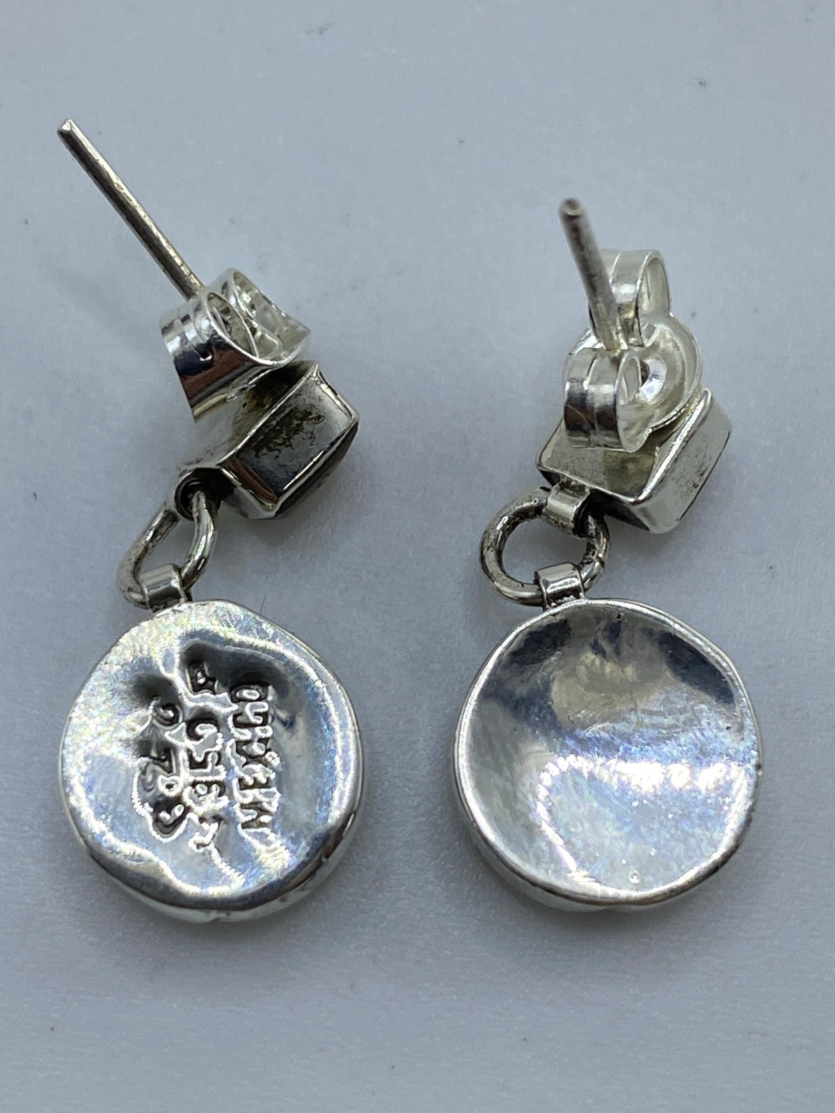 Aretes de Plata con Ojo de Gato Café — Taxco 950 — foto 5