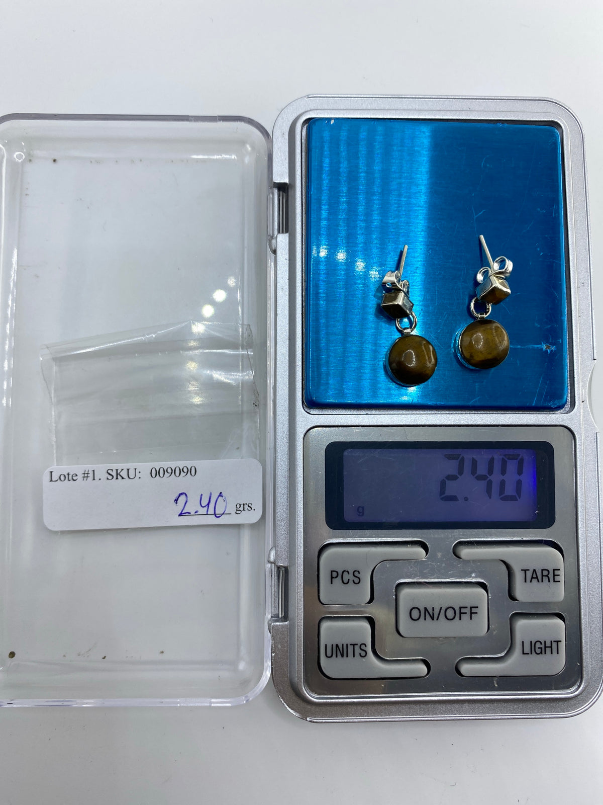 Aretes de Plata con Ojo de Gato Café — Taxco 950 — foto 6