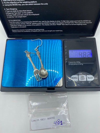 Aretes Tenedor y Cuchara de Plata 925 — Minimalista Taxco — foto 6