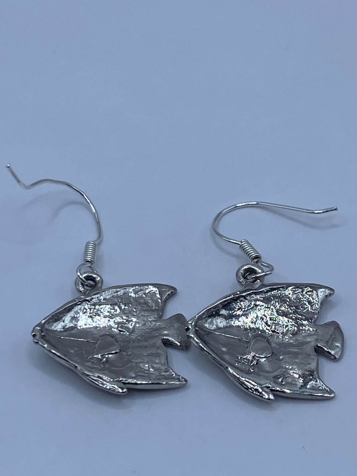 Aretes de Plata Repujado Pez Tropical — Taxco 925 — foto 5