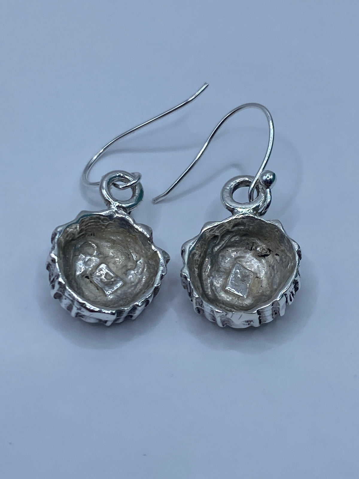 Aretes de Plata Concha Marina Repujada — Taxco 925 — foto 5