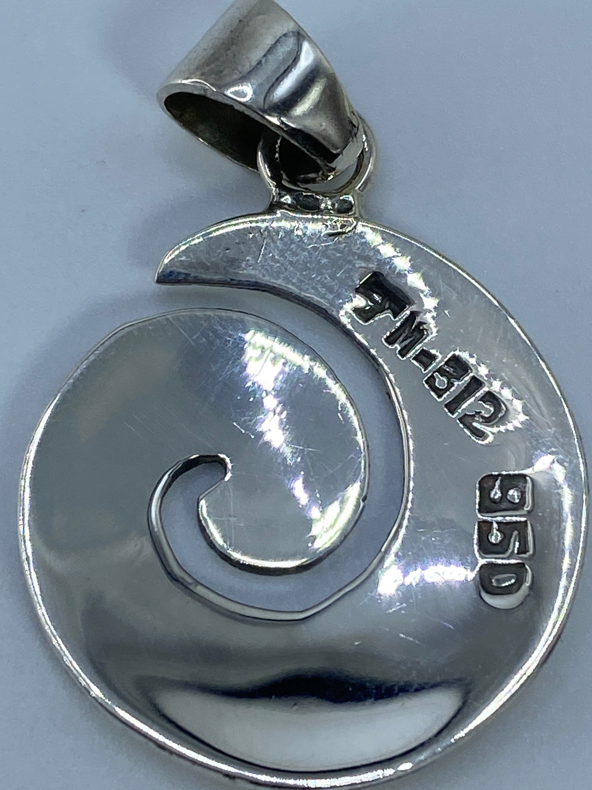 Dije Espiral de Plata con Ópalo de Fuego Verde — Taxco 950 — foto 5