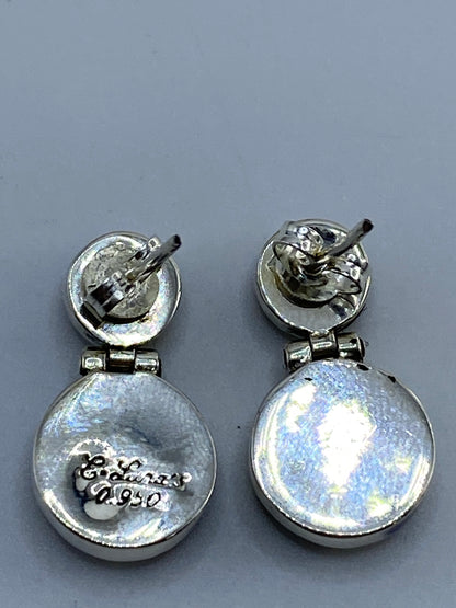 Aretes Plata 950 Esferas Multicolor — Engaste a Mano Taxco — foto 5