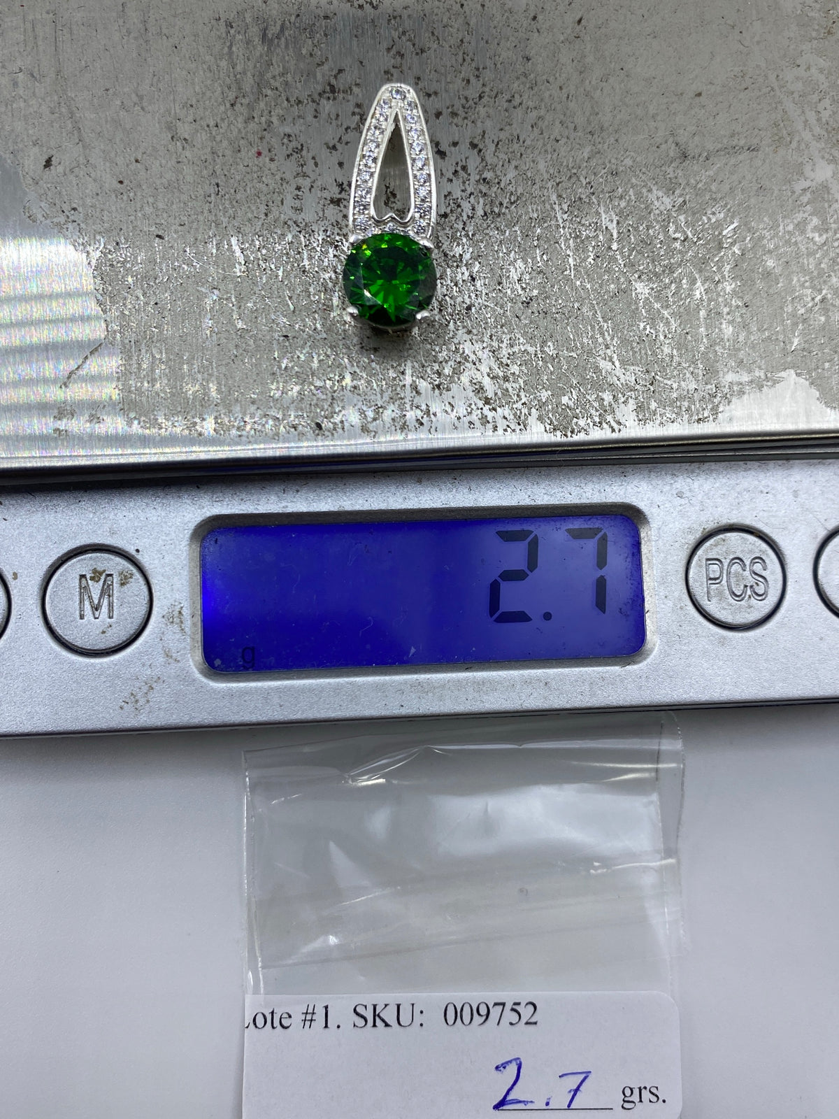 Dije de Plata con Circonia Verde — Taxco 925 — foto 6