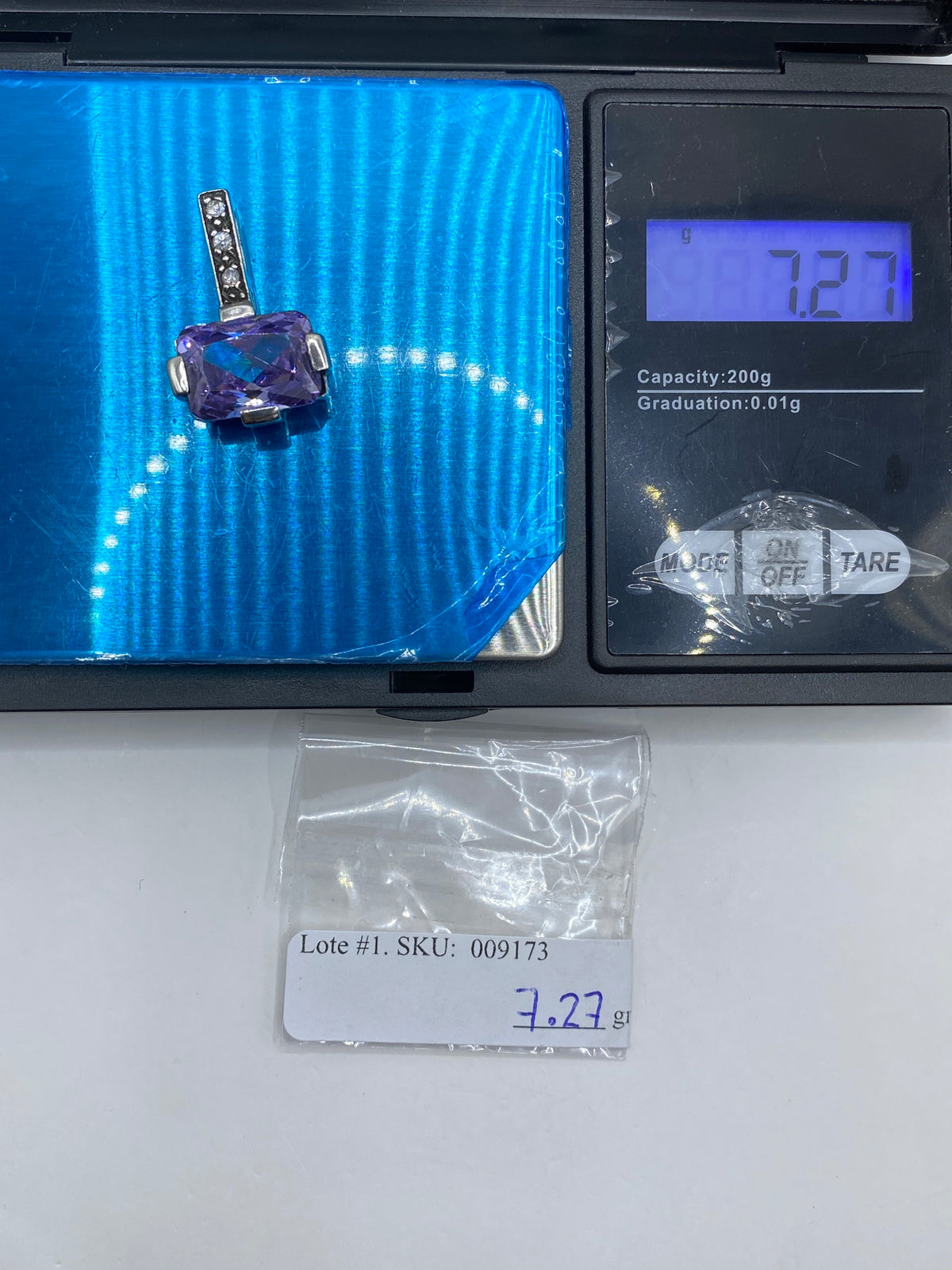 Dije de Plata con Micro-Circonia y Circonia Morada — Taxco 925 — foto 6