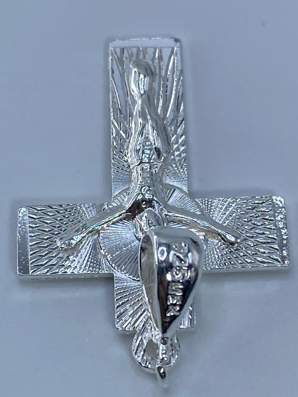 Dije Cruz Crucifijo de Plata Repujado — Taxco 925 — foto 5