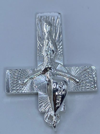 Dije Cruz Crucifijo de Plata Repujado — Taxco 925 — foto 5