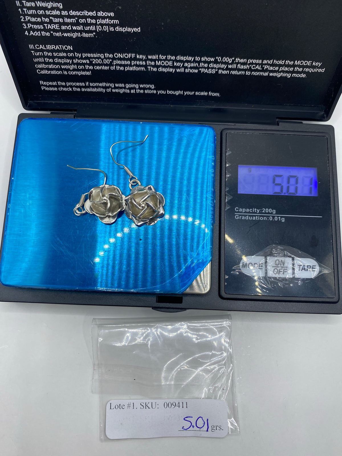 Aretes Flor de Plata Repujada — Taxco 925 — foto 6