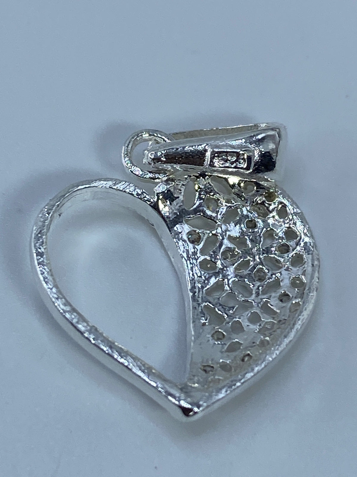 Dije Corazón de Plata Repujado — Taxco 925 — foto 5