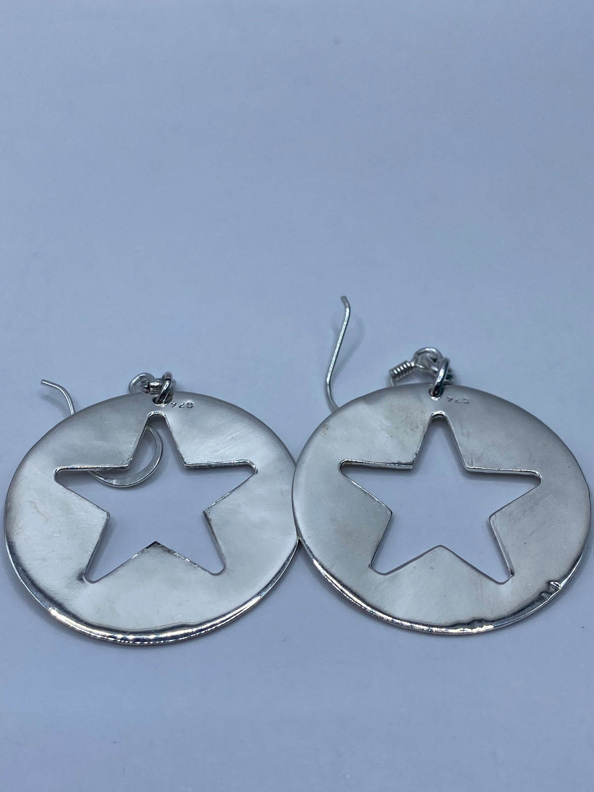 Aretes de Plata Repujados Estrella Abierta — Taxco 925 — foto 5