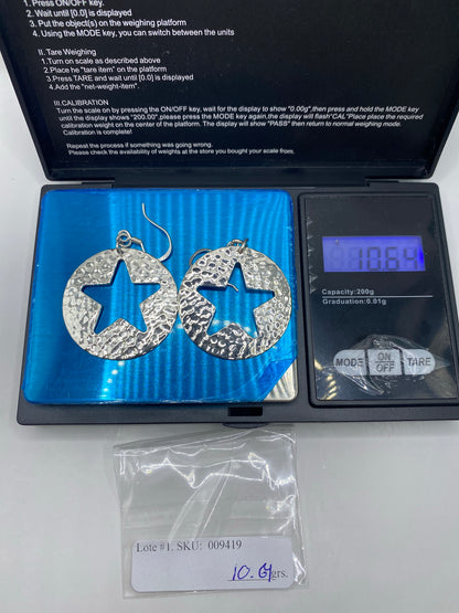 Aretes de Plata Repujados Estrella Abierta — Taxco 925 — foto 6