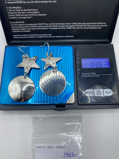 Aretes de Plata Estrella y Disco Espejo — Taxco 925 — foto 6