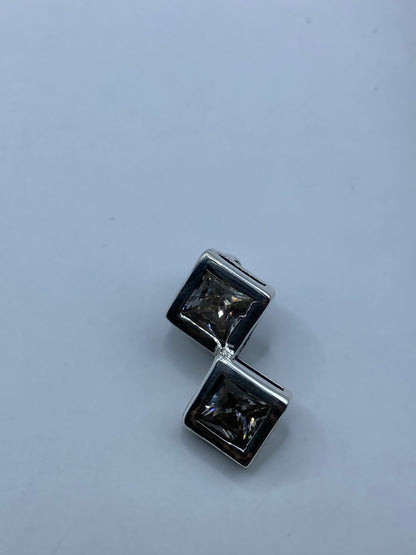 Dije de Plata Circonia Blanca Cuadrado — Taxco 925 — foto 5