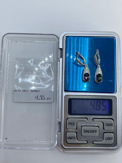 Aretes de Plata con Circonia Multicolor — Taxco 925 — foto 6