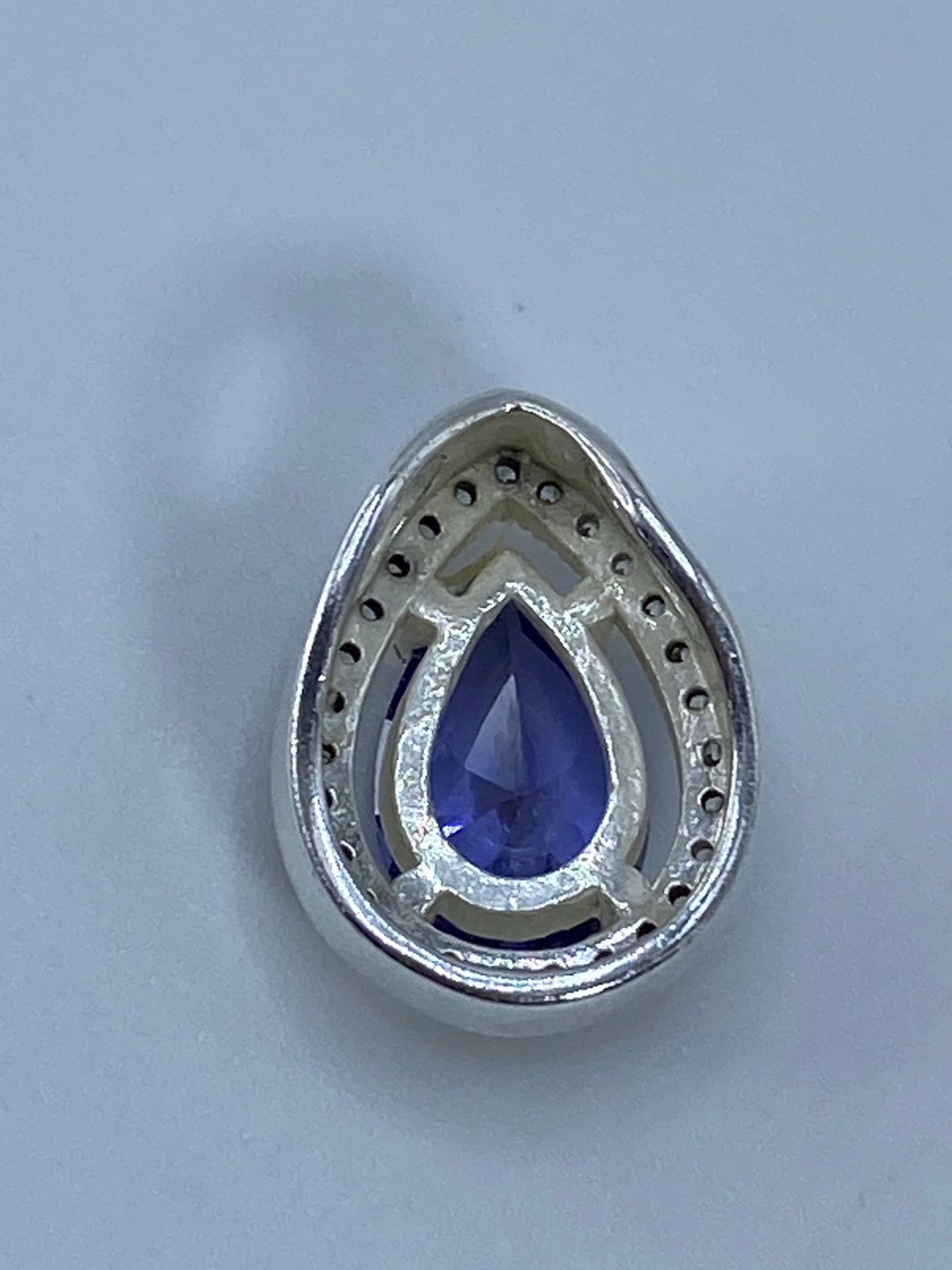 Dije de Plata Circonia Azul — Taxco .925 — foto 5