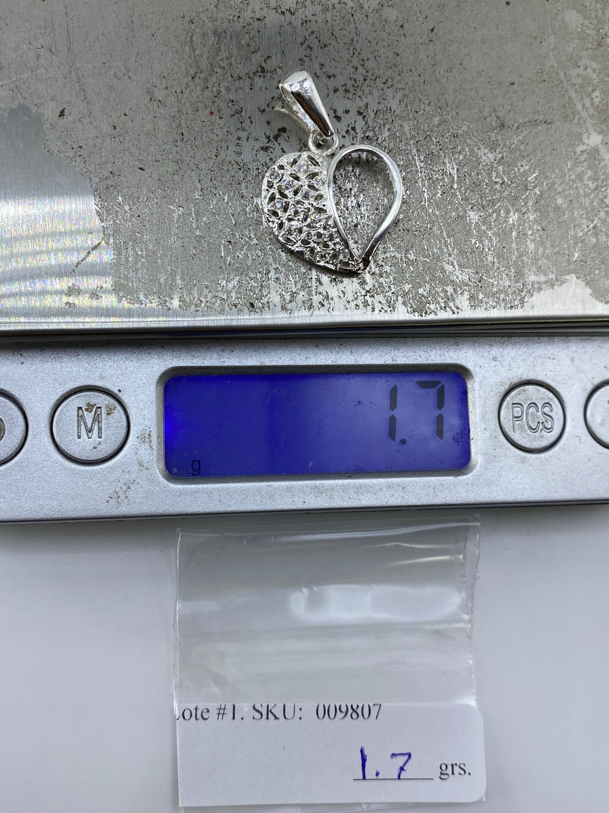 Dije de Plata Corazón con Micro-Circonia — Taxco 925 — foto 6