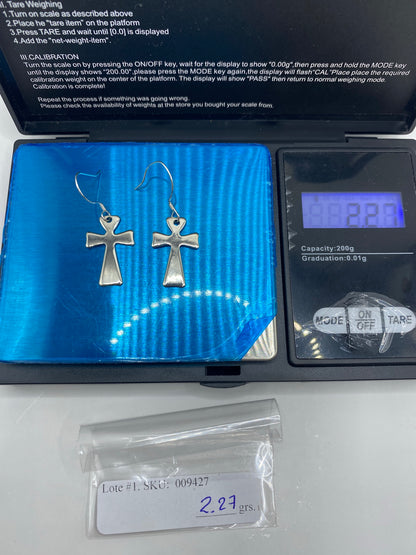 Aretes de Cruz de Plata 925 — Taxco Minimalista — foto 6