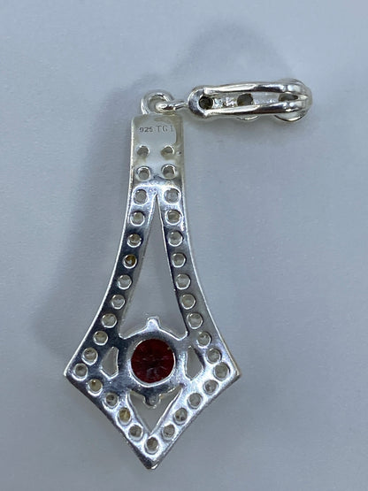 Dije de Plata con Circonia Roja y Micro-Circonia — Taxco 925 — foto 5