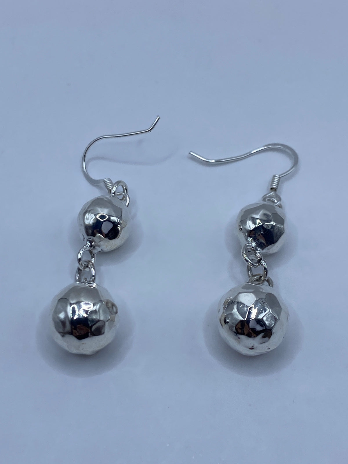 Aretes de Plata Repujados con Esferas Facetadas — Taxco 925 — foto 5
