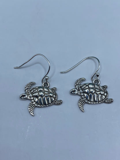 Aretes Tortuga Marina de Plata Repujada — Taxco 925 — foto 5