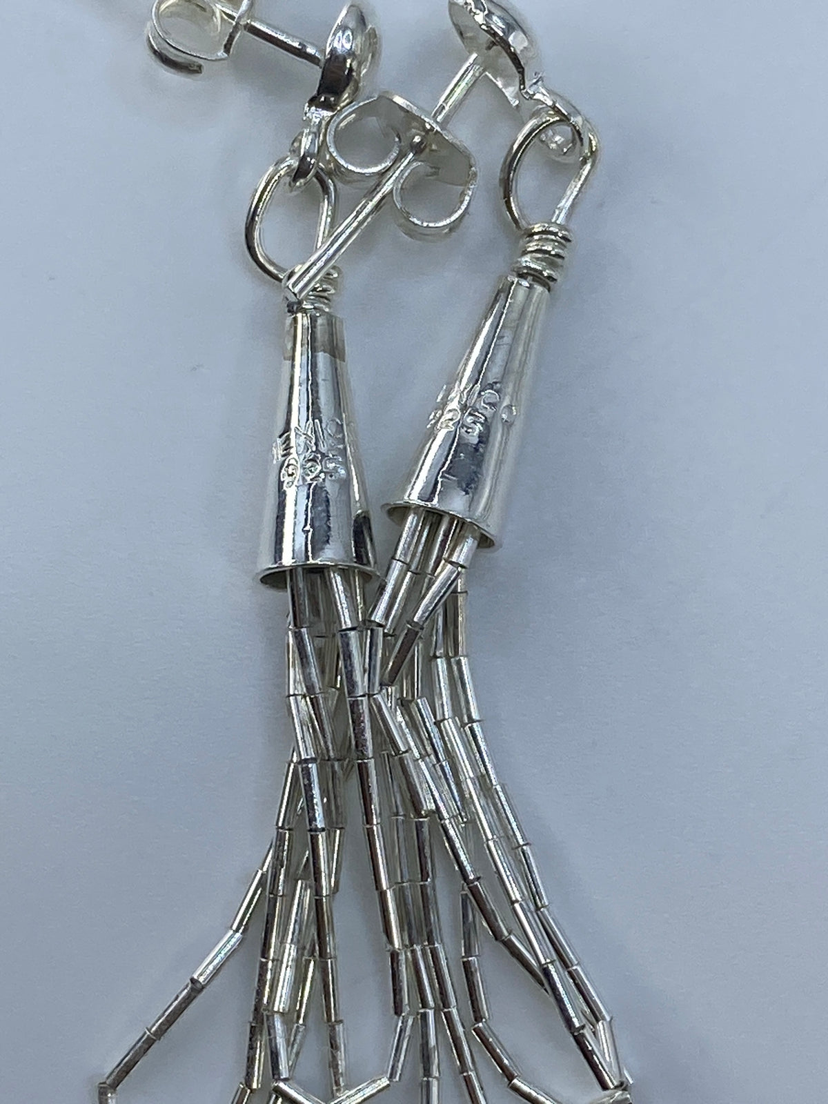 Aretes de Plata Tubos Ensartados — Diseño Minimalista Taxco — foto 5