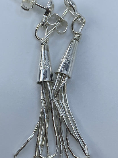 Aretes de Plata Tubos Ensartados — Diseño Minimalista Taxco — foto 5