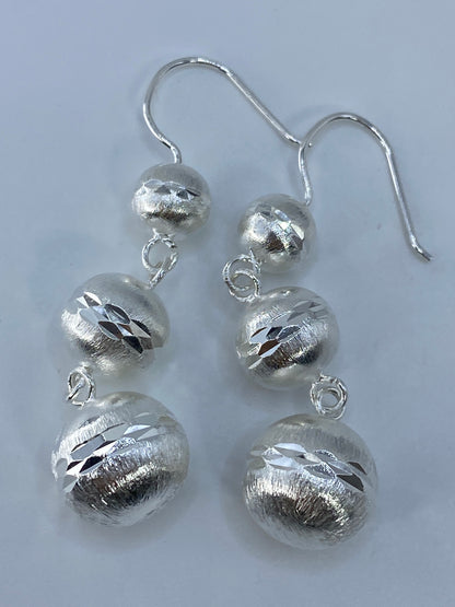 Aretes Plata Largos Texturados Geométricos — Taxco 925 — foto 5