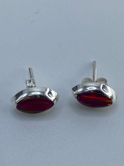 Aretes de Plata Ópalo de Fuego Multicolor — Taxco 925 — foto 5