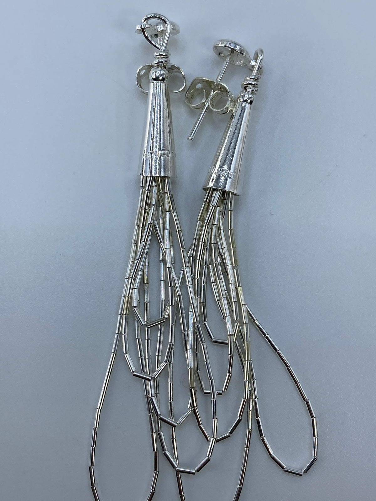 Aretes Largos de Plata con Eslabones Encadenados — Taxco 925 — foto 5