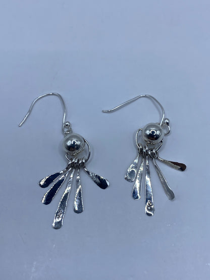 Aretes de Plata Fundición y Hojas Repujadas — Taxco 925 — foto 5