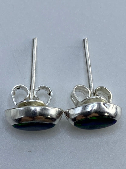 Aretes de Plata con Ópalo de Fuego Multicolor — Taxco 925 — foto 5