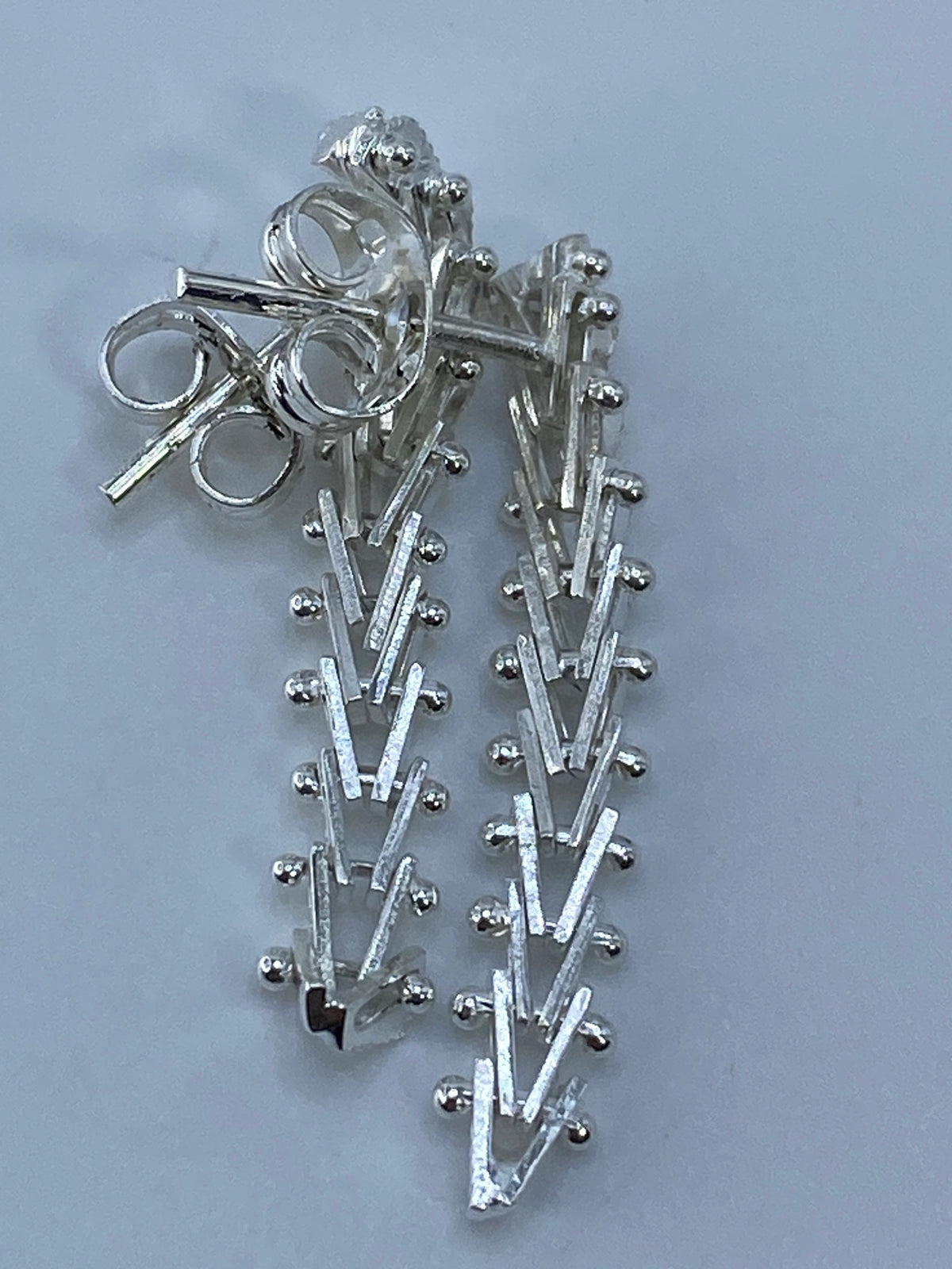Aretes Largos Minimalistas de Plata 925 — Taxco — foto 5
