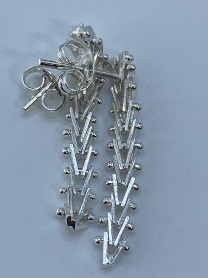 Aretes Largos Minimalistas de Plata 925 — Taxco — foto 5