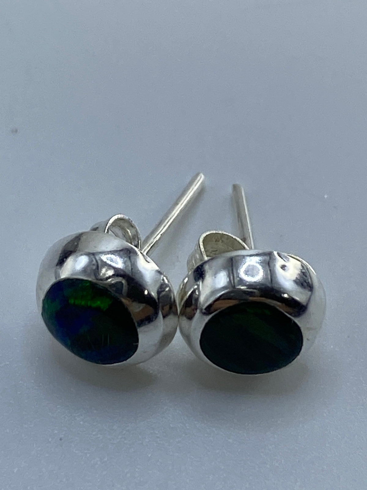Aretes de Plata con Ópalo de Fuego Multicolor — Taxco 925 — foto 5