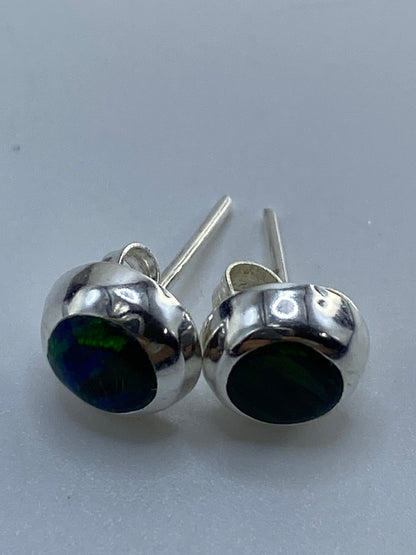 Aretes de Plata con Ópalo de Fuego Multicolor — Taxco 925 — foto 5