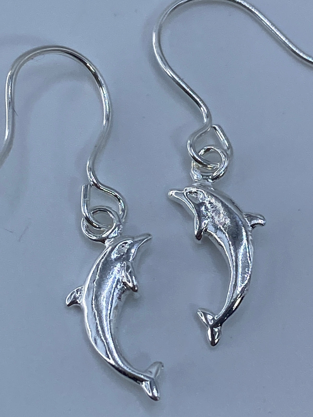 Aretes de Plata Delfines Cartoneado — Taxco 925 — foto 5
