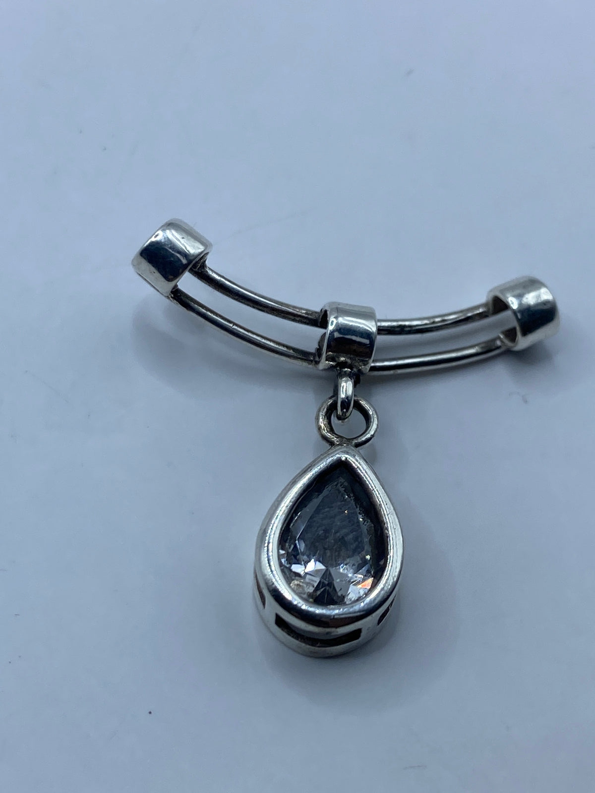 Dije de Plata Circonia Blanca Gota — Taxco 925 — foto 5