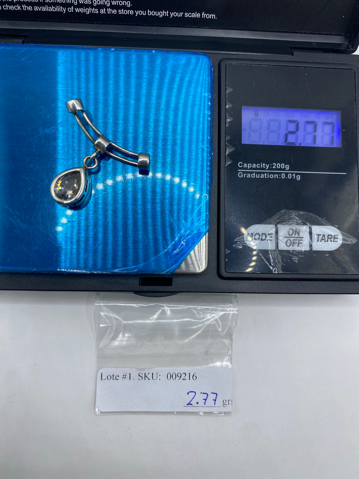 Dije de Plata Circonia Blanca Gota — Taxco 925 — foto 6