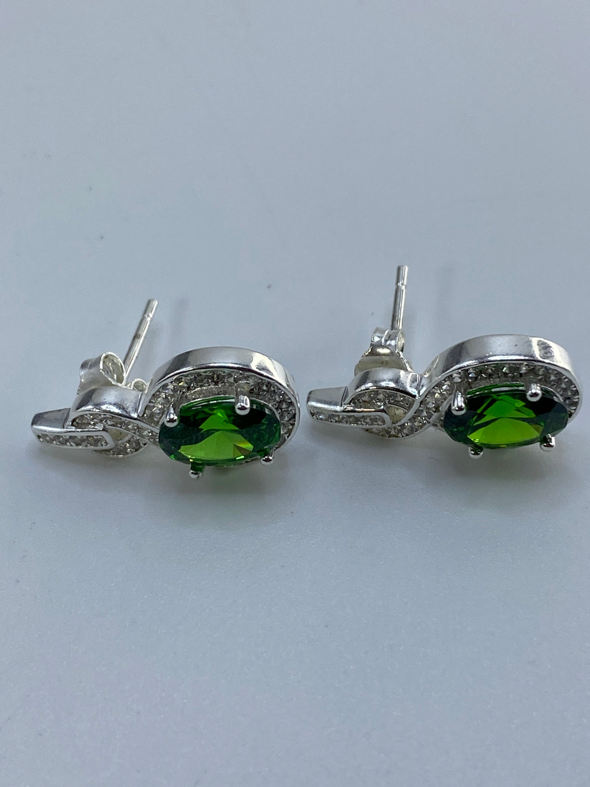 Aretes de Plata Circonia Verde — Taxco 925 — foto 5