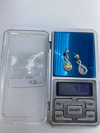 Aretes de Plata Gota con Circonia Multicolor — Taxco 925 — foto 6