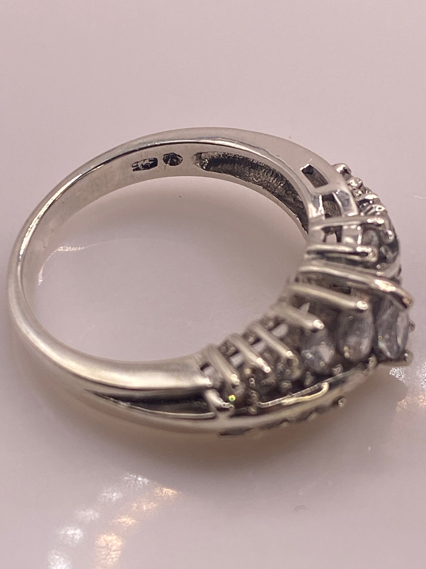Anillo de Plata Solitario con Circonia Blanca — Brillo de Diamante — foto 5