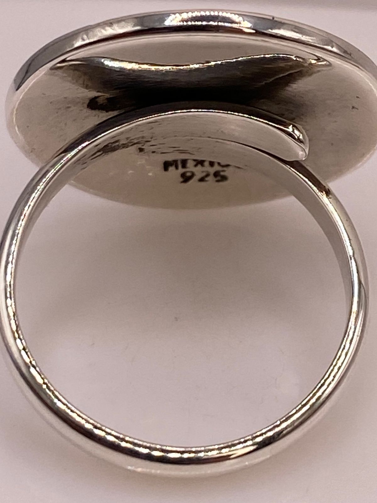 Anillo Ajustable de Plata .925 Calendario Maya, sello de autenticidad Plata Ley .925