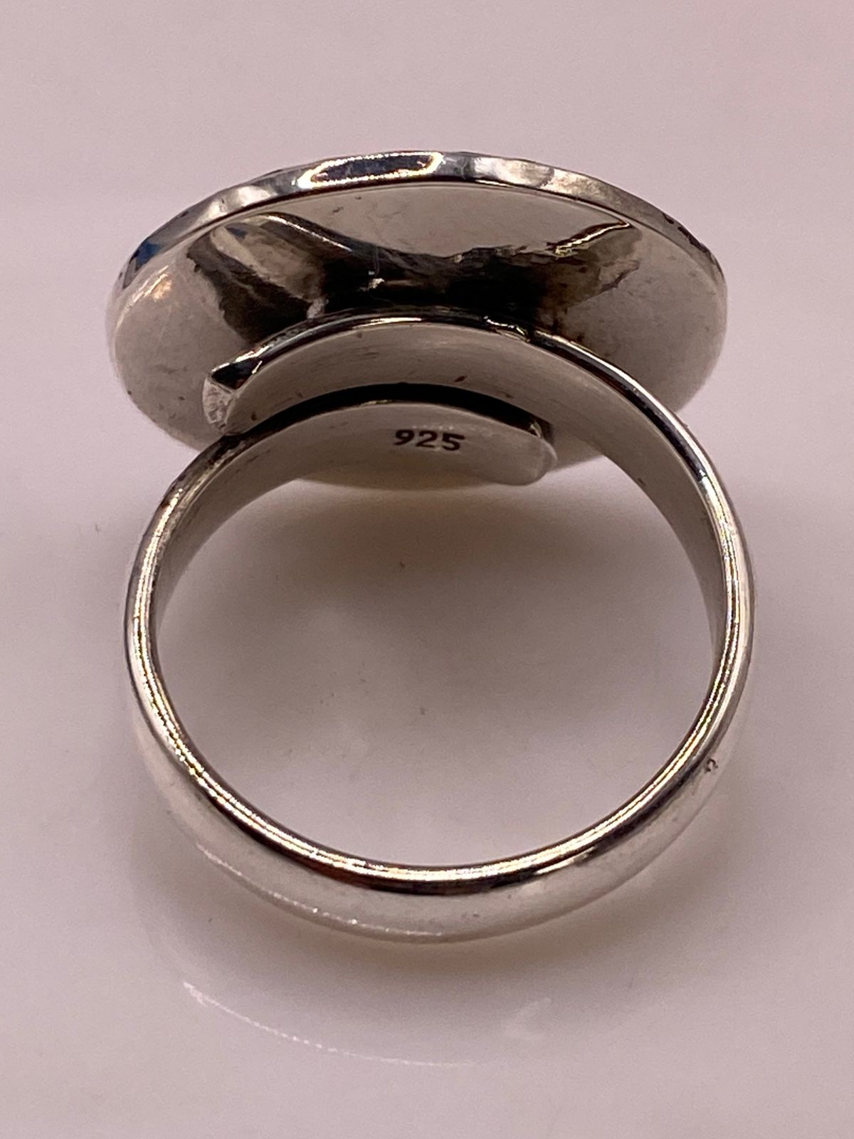 Anillo Ajustable de Plata .925 con Grabado Maya Ancestral, sello de autenticidad Plata Ley .925