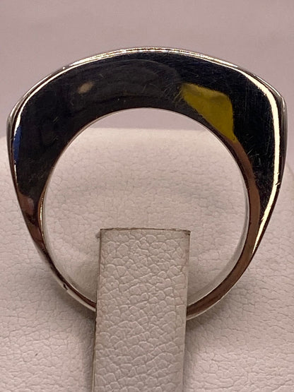 Anillo Argolla Lisa Geométrica en Plata .925, vista superior