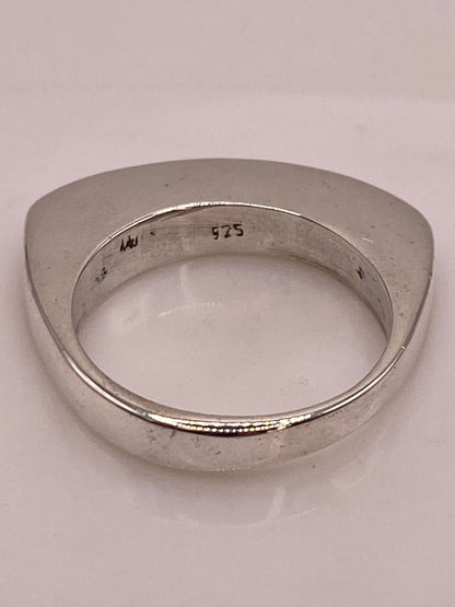 Anillo Argolla Lisa Geométrica en Plata .925, sello de autenticidad Plata Ley .925