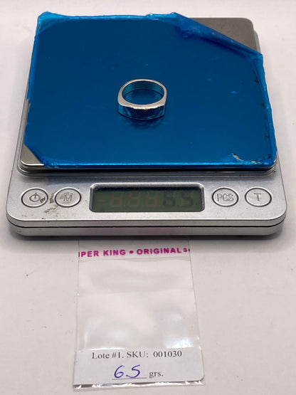 Anillo Argolla Martillada en Plata .925, peso en gramos (báscula)