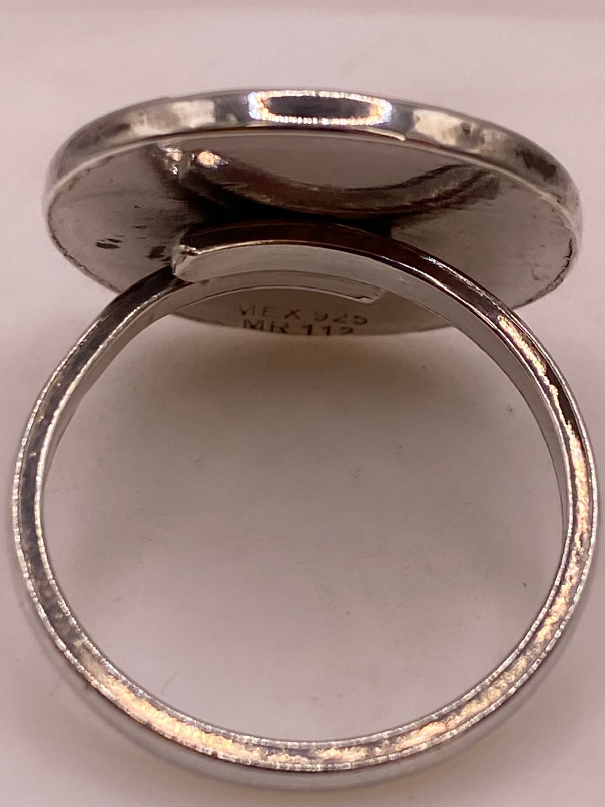 Anillo Artesanal Ajustable en Plata con Calendario Mesoamericano, sello de autenticidad Plata Ley .925
